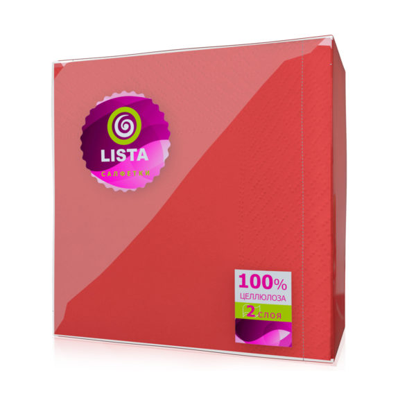 Иваново — Салфетки «Lista DELUXE» интенсив красные оптом.