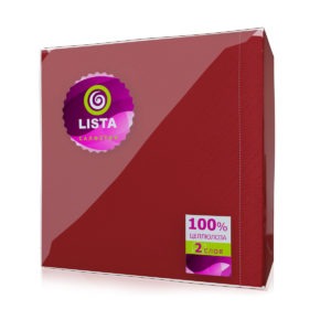 Иваново — Салфетки «Lista DELUXE» интенсив бордо оптом.
