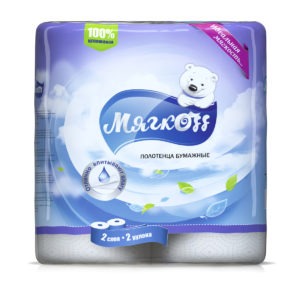 Иваново — Бумажные полотенца  «Мягкоff» белые оптом.