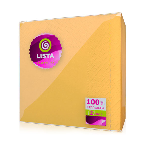 Иваново — Салфетки «Lista DELUXE» интенсив желтые оптом.