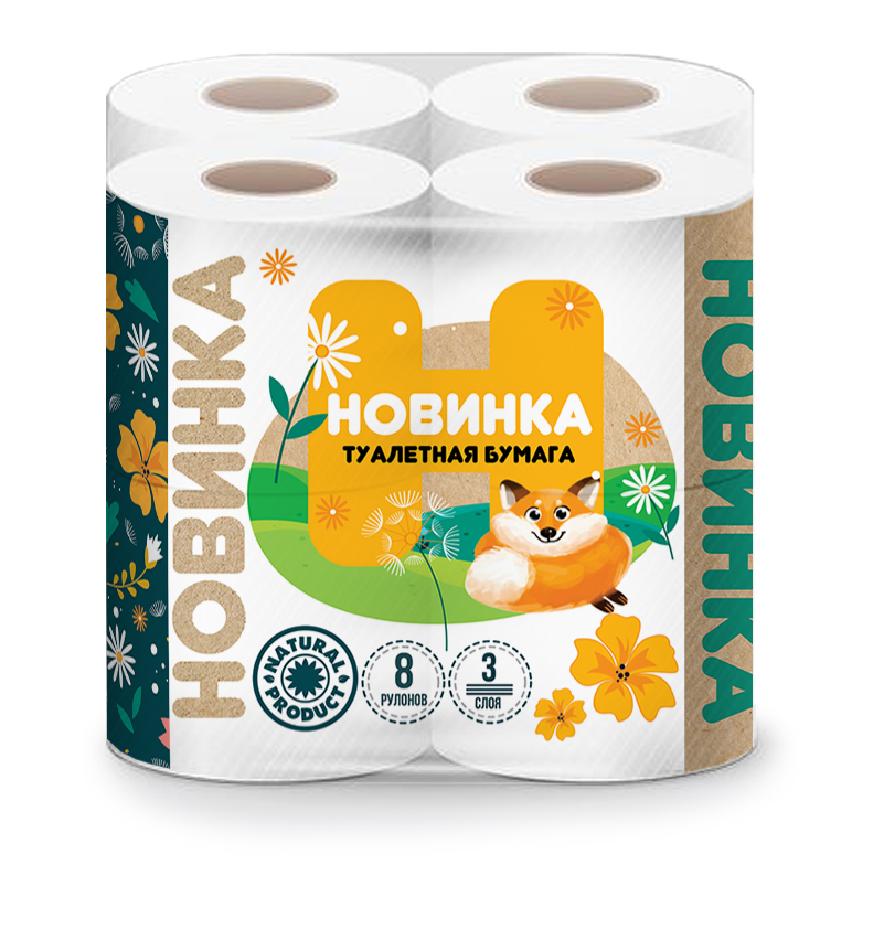 Иваново — Туалетная бумага  «Новинка» 3 слоя белая оптом.